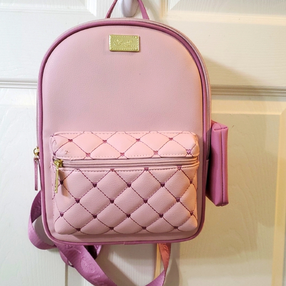 Betsy Johnson Pink Quilted Backpack